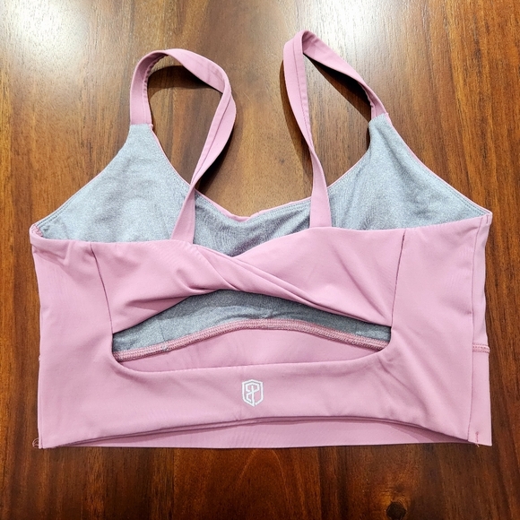 Born Primitive Sports Bra Women's Size Medium Antique Mauve Twisted Keyhole Back - Picture 4 of 5